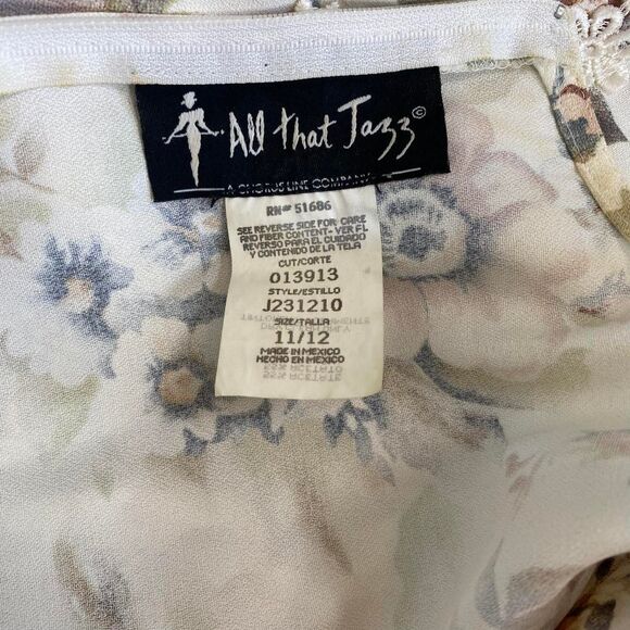 Vintage Milkmaid 80s Cream White Multi Cottage Core Flower Maxi Dress M / L - Picture 6 of 8